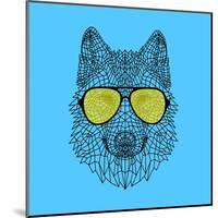 Woolf in Yellow Glasses-Lisa Kroll-Mounted Art Print