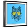 Woolf in Yellow Glasses-Lisa Kroll-Framed Art Print