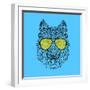 Woolf in Yellow Glasses-Lisa Kroll-Framed Art Print