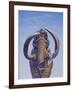 Woolly Mammoth Charging, Pleistocene Epoch-null-Framed Art Print