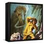 Woolly Mammoth Found Perfectly Preserved in the Ice in Siberia-Ken Langstaff-Framed Stretched Canvas