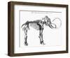 Woolly Mammoth (Mammuthu) Skeleton, 1830-null-Framed Giclee Print