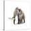 Woolly Mammoth, White Background-null-Stretched Canvas