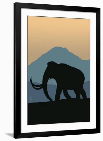 Woolly Mammoth-Lantern Press-Framed Art Print