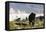 Woolly Mammoths and Woolly Rhinos in a Prehistoric Landscape-null-Framed Stretched Canvas