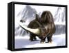 Woolly Rhinoceros-Christian Darkin-Framed Stretched Canvas