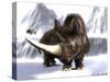 Woolly Rhinoceros-Christian Darkin-Stretched Canvas