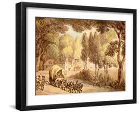 Woolpack Inn Hungerford watercolour-Thomas Rowlandson-Framed Giclee Print