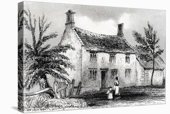 Woolsthorpe Manor, Near Grantham, Lincolnshire, Birthplace of Sir Isaac Newton, 1840-null-Stretched Canvas