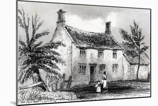Woolsthorpe Manor, Near Grantham, Lincolnshire, Birthplace of Sir Isaac Newton, 1840-null-Mounted Giclee Print