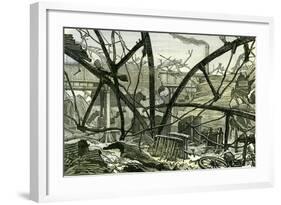 Woolwich Arsenal London 1887 Damage to the Mounting Shed Carriage Factory-null-Framed Giclee Print