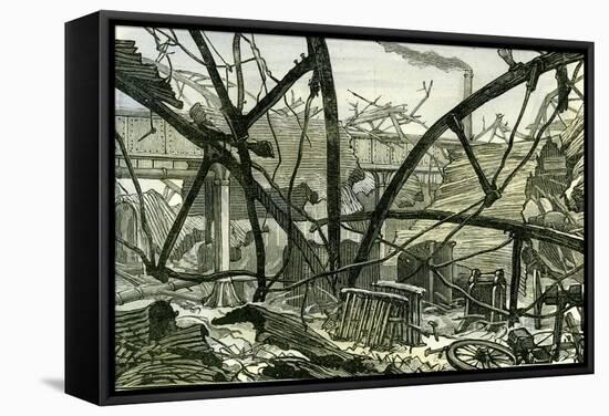 Woolwich Arsenal London 1887 Damage to the Mounting Shed Carriage Factory-null-Framed Stretched Canvas