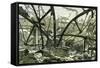 Woolwich Arsenal London 1887 Damage to the Mounting Shed Carriage Factory-null-Framed Stretched Canvas