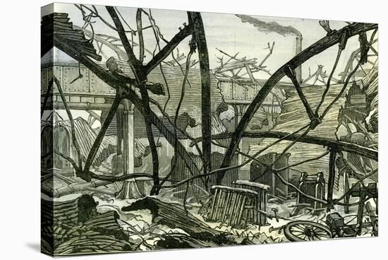 Woolwich Arsenal London 1887 Damage to the Mounting Shed Carriage Factory-null-Stretched Canvas