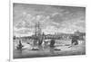 Woolwich Dockyard from the Thames, c1750, (1912). Artists: Unknown, John Boydell-John Boydell-Framed Giclee Print