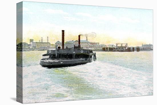 Woolwich Free Ferry, London, 20th Century-null-Stretched Canvas