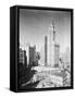 Woolworth Building and City Hall Park-null-Framed Stretched Canvas