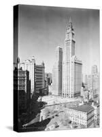 Woolworth Building and City Hall Park-null-Stretched Canvas