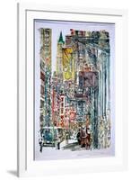 Woolworth Building and Mercer St.,1996(monoprint-Anthony Butera-Framed Giclee Print