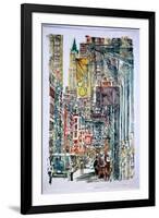 Woolworth Building and Mercer St.,1996(monoprint-Anthony Butera-Framed Giclee Print