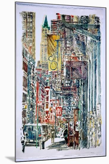 Woolworth Building and Mercer St.,1996(monoprint-Anthony Butera-Mounted Giclee Print