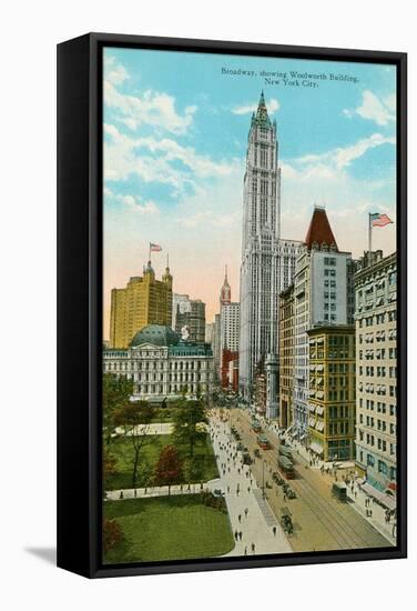 Woolworth Building, Broadway, New York City-null-Framed Stretched Canvas