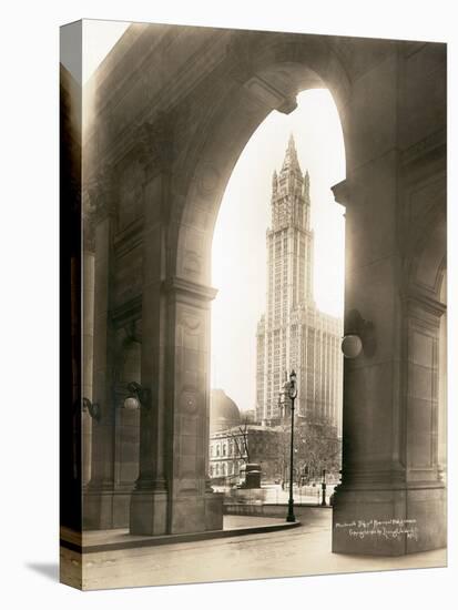 Woolworth Building Through Arch-null-Stretched Canvas