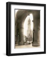 Woolworth Building Through Arch-null-Framed Photographic Print