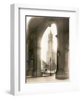 Woolworth Building Through Arch-null-Framed Photographic Print