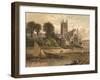 Worcester Cathedral 1870-null-Framed Art Print