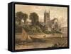 Worcester Cathedral 1870-null-Framed Stretched Canvas