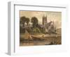 Worcester Cathedral 1870-null-Framed Art Print