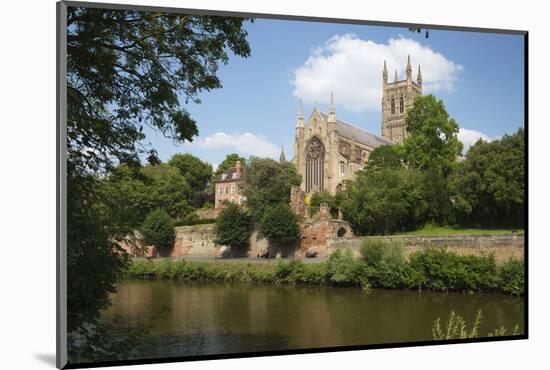 Worcester Cathedral and the River Severn, Worcester, Worcestershire, England-Stuart Black-Mounted Photographic Print