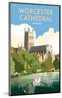 Worcester Cathedral - Dave Thompson Contemporary Travel Print-Dave Thompson-Mounted Giclee Print