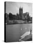 Worcester Cathedral from the East, Looking across the Severn-null-Stretched Canvas