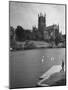 Worcester Cathedral from the East, Looking across the Severn-null-Mounted Photographic Print