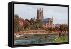 Worcester Cathedral, N W-Alfred Robert Quinton-Framed Stretched Canvas