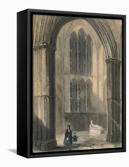 Worcester Cathedral: North Transept of Choir, 1836-Henry Winkles-Framed Stretched Canvas