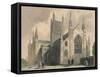 Worcester Cathedral, North West View, 1836-Henry Winkles-Framed Stretched Canvas