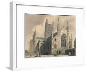 Worcester Cathedral, North West View, 1836-Henry Winkles-Framed Giclee Print