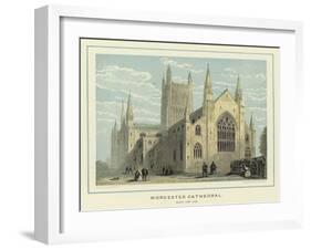 Worcester Cathedral, North West View-Benjamin Baud-Framed Giclee Print