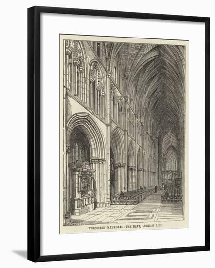 Worcester Cathedral, the Nave, Looking East-null-Framed Giclee Print