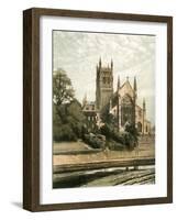 Worcester Cathedral, Worcestershire, C1870-Hanhart-Framed Giclee Print