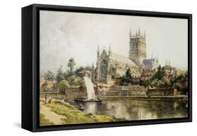 Worcester Cathedral-John O'connor-Framed Stretched Canvas