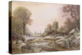 Worcester from the South West in the Snow, C.1875-Charles Leaver-Stretched Canvas