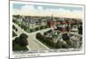 Worcester, Massachusetts - Aerial View of City Hospital-Lantern Press-Mounted Art Print