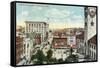Worcester, Massachusetts - Aerial View of Harrington Corner-Lantern Press-Framed Stretched Canvas