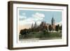 Worcester, Massachusetts - Campus View of Holy Cross College-Lantern Press-Framed Art Print