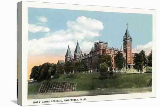Worcester, Massachusetts - Campus View of Holy Cross College-Lantern Press-Stretched Canvas