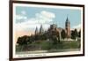 Worcester, Massachusetts - Campus View of Holy Cross College-Lantern Press-Framed Art Print